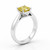 Princess Cut Canary Yellow Diamond Solitaire Engagement Ring Side