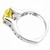 Fancy Canary Yellow Diamond Engagement Ring 18k Gold Side