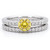 Matching Canary Yellow Diamond Engagement and Wedding Ring Set
