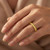 2.5ct Yellow Diamond Eternity Wedding Band Bridal Ring On Hand