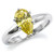 Pear-Cut Canary Yellow Diamond Solitaire Engagement Ring 18k Gold