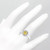 Canary Yellow Diamond Halo Engagement Bridal Ring on Hand