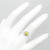 1 Carat Yellow Diamond Halo Engagement Ring 18k Gold on Hand