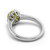 1 Carat Yellow Diamond White Halo Engagement Ring 18k Gold Side