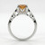 Oval Citrine and Diamond Engagement Ring 14k Gold Side