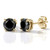 2 Carats Fancy Black Diamond Stud Earrings 14k Yellow Gold