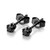 Dainty Black Diamond Stud Earrings 14k Black Gold