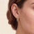 Fancy Black Diamond Hoop Earrings 14k Yellow Gold On Model