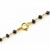 Black Diamond Bead Chain Necklace 14k Yellow Gold Clasp