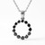 Black Diamond Circle Pendant Necklace 14k Gold