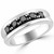 1 Carat Men's Black Diamond Wedding Band Ring