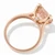 Cushion-Cut Peach Pink Morganite and Diamond Solitaire Ring 14k Rose Gold Side