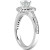 Diamond Halo Engagement Ring Side-View