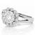 Diamond Halo Engagement Ring Mount Split Shank