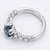 Fancy Blue Diamond Double-Prong Engagement Ring Side