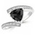 Trilliant Rose Cut Black Diamond Engagement Ring