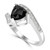 Trilliant Rose Cut Black Diamond Engagement Ring Side