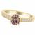 Oval Champagne Brown Diamond Engagement Ring Yellow Gold