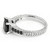Princess Cut Black Diamond Engagement Ring Antique Style Side