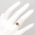 3-Stone Cushion Champagne Brown Diamond Engagement Ring on Hand