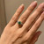 Unique Fancy Green Diamond Engagement Ring On Hand