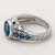 Fancy Blue Diamond Engagement Ring Antique / Vintage Style Side