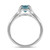 Blue Diamond Solitaire Engagement Ring Split Side