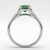 Fancy Green Diamond Solitaire Engagement Ring Split Shank Side