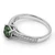 Fancy Green Diamond Split Shank Engagement Ring Side