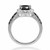 2 Carat Black White Diamond Halo Engagement Ring Side