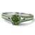 One Carat Fancy Green Diamond Engagement Ring With Split Band