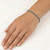 Fancy Blue Diamond Tennis Eternity Bracelet On Wrist