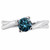 Blue Diamond Twisted Solitaire Engagement Ring