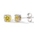 Fancy-Yellow Diamond Stud Earrings 14k White Gold