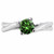 Green Diamond Twisted Solitaire Engagement Ring