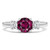 Purple Pink Diamond Three 3 Stone Engagement Ring