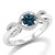 Fancy Blue Diamond Infinity Engagement / Promise Ring