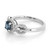 Fancy Blue Diamond Infinity Engagement / Promise Ring Side