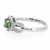 Green Diamond Infinity Engagement Promise Ring Side