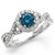 Blue Diamond Infinity Halo Engagement Ring