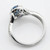 Blue Diamond Infinity Halo Engagement Ring Side
