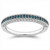 Pave Set Blue and White Diamond Wedding Ring