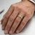 Men's Diamond Solitaire Domed Wedding Ring Polished Band On Hand