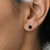 1 Carat Fancy Black Diamond Stud Earrings On Model