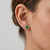 2 Carat Fancy Green Diamond Stud Earrings 14k White Gold On Model