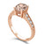 Oval Peach Morganite and Diamond 14k Rose Gold Engagement Ring Side