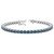 6 Carat Fancy Blue Diamond Tennis Eternity Bracelet 14k White Gold