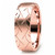 Men's 14k Rose Gold Wedding Band Tire Tread Pattern Satin Ring