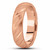 Diagonal Domed Wedding Band 14k Rose Gold Matte Ring