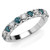 Blue and White Diamond Anniversary Wedding Ring Vintage Style